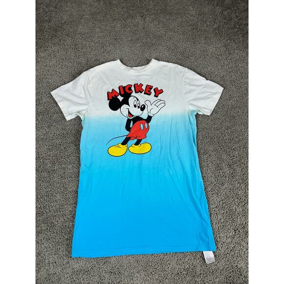 Disney Dress Womens Extra Small Blue White Ombre Mickey Mouse Shirt Ladies - Picture 2 of 10